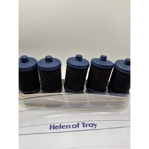 Helen Of Troy Hot Setter 5 Travel Rollers Hair XL Curlers No Clips 1357 Flocked